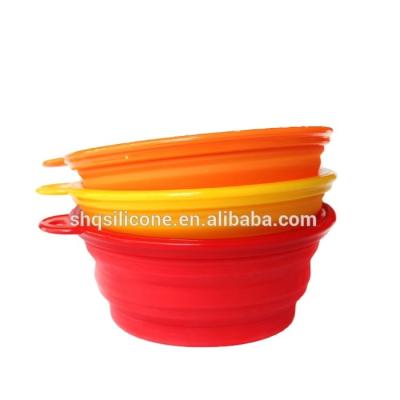 China Sustainable High Quality Hot Selling Colorful Collapsible Silicone Dog Bowl for sale