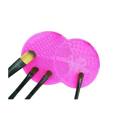 China wholesale high quality 100% food grade silicone colorful with sucker silica scrubber board brush cleaner mat for sale