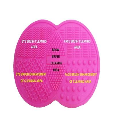 China 100% Food Grade Silicone Factory Wholesale Competitive Price Creative Reusable Silicone Makeup Brush Cleaning Mat for sale