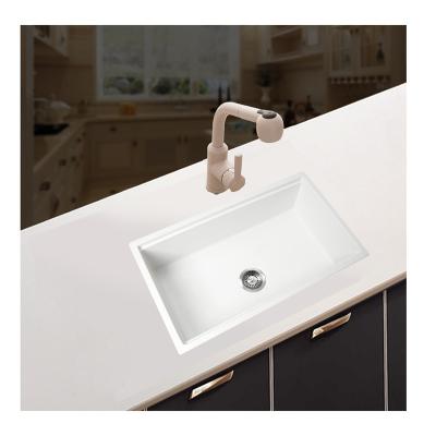 China Without Faucet Undermount Top-mount Kitchen Sink 790mm Compound Kitchen Sink Hotel Granite Kitchen Sink for sale