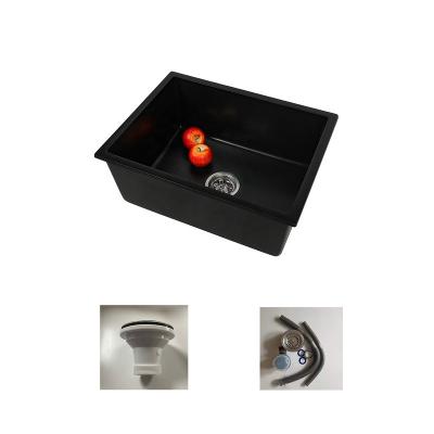 China Without Faucet Hotel Customized Color Kitchen Sinks Customized Single Bowl Granite Quartz Compound House Sink for sale