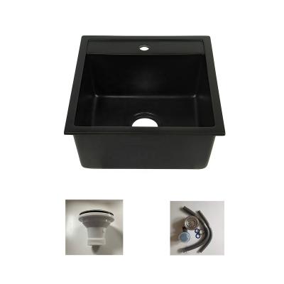 China Without Faucet Single Bowl Quartz Kitchen Sink Kitchen Sinks Granite Resin Kitchen Home Compound Sink for sale