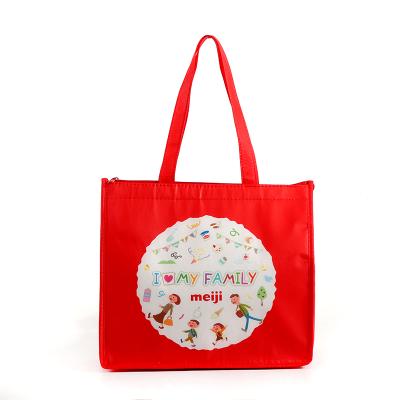 China Custom Recyclable Non Woven Insulated Lunch Food Bag With Printing Original Delivery Cooler Bag China Factory for sale