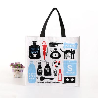 China PP Woven Handled Tote Bag Printing Shopping Inspection Quality Assurance for sale