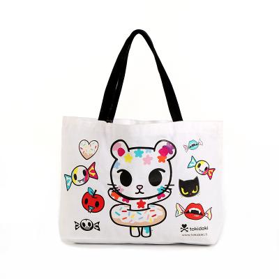 China Cheap Eco Cotton Shoulder Tote Bag Single Canvas Bag Handled Shopping Bag Japan for sale