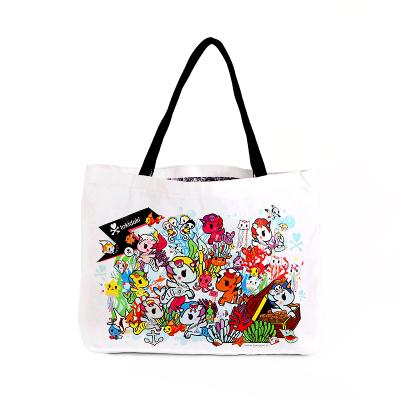 China Junlian High Quality Printing Handled Canvas Bags Cotton Handbag Promotion Shopping Bags Customized Packaging for sale