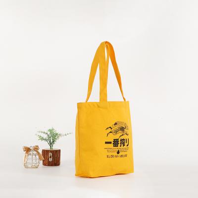 China Junlian Canvas Wholesale Tote Shopping Bag Yellow Custom Handled Cotton Handbag For for sale