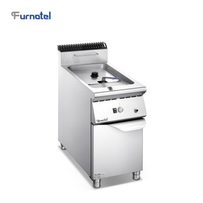 China Hotels Furnotel 700 Series Gas Commercial Small Single Tank Popular Fryer With Cabinet for sale