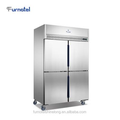 China FURNOTEL Single-Temperature X-Series Commercial Stainless Steel 2-Door Upright Fancooling Kitchen Fridge/Freezer for sale