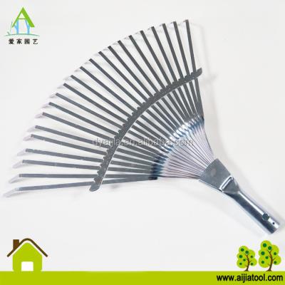 China Garden Leaf Rake High Carbon Steel Flatbed 22 Tooth With Zinc Galvanized for sale