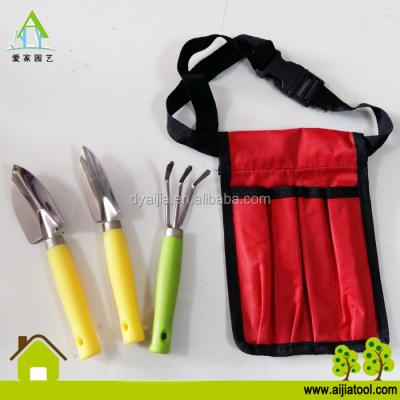 China PP Mini Garden Tool Kit Kids With Plastic Bag 600D Weeder Fork Trowel for sale