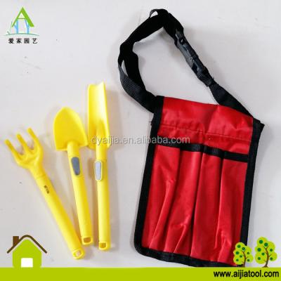 China PP Mini Garden Tool Kit Kids With Plastic Bag 600D Weeder Fork Trowel for sale