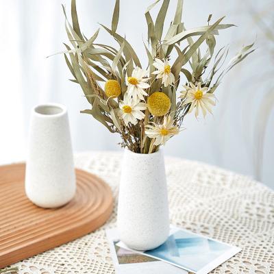 China Coastal Modern Nordic Home Decoration Flower Desktop Home Gardening Ceramic White Vase for sale