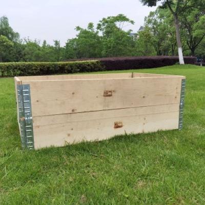 China Modern Wooden Garden Pallet Square Collar Raised Bed Planting Box For Vegetables for sale