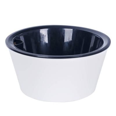 China Pastoral Wholesale Plastic White Water-absorbing Home And Garden Flower Vegetable Seeding Pots Round Planters D30xH17cm for sale