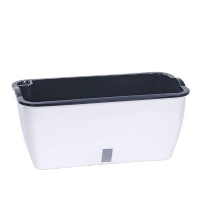 China Pastoral Wholesale Plastic White Water-absorbing Home And Garden Flower Vegetable Seeding Pots Planters L46xW22xH19cm for sale