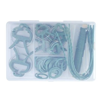 China Garden Accessory Set and Home Tie Kit Set with Plastic Trellis Clips and Metal Wires for Plant Support GSPA061 for sale