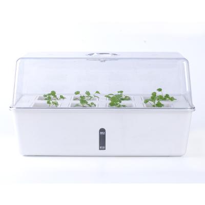 China 2021 Latest Design ABS+PC Pastoral High Quality Self Watering Propagator Hydroponic Seeding Set and Grass Grow Box for sale