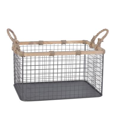 China Viable Wholesale Powder Coated Metal Organizer Basket Kitchen Wire Fruit and Vegetable Storage Basket for sale