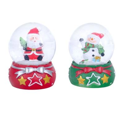 China Decorative Christmas Santa Dome Glass Decoration Water Glass Ball with Santa for sale