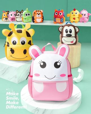 China Waterproof Kids Waterproof School Bag Toddler Kids Cute 3D Zoo Cartoon School Backpack For Kindergarten Children for sale