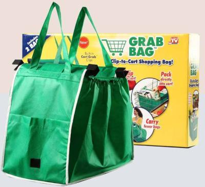 China Custom Reusable Shopping Cart Bag Collapsible Folding Trolley Shopping Bag for sale