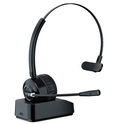 China Headband Business P.J. Wireless Headset For Call Center Desk Phone BT 5.0 Earphone With Charger Box Noise Canceling Mic for sale