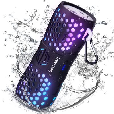 China Wireless Portable Cool LED Lights Outdoor Waterproof Stereo Radio Bass Blue Tooth Speaker Portable for sale