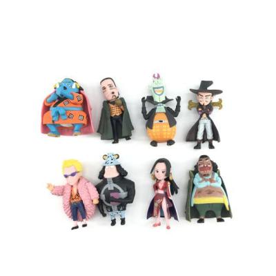 China Cartoon Toy One Piece Monkey D Luffy The Straw Hat Pirates Anime Action Number Toys (10 PCs/Set) for sale