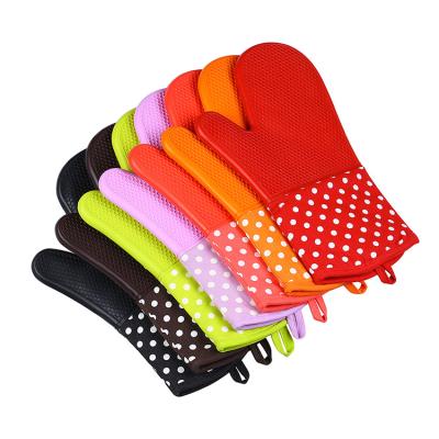 China Oven Mitts Silicone Oven Mitt Cook Mitten Heatproof Kitchen BBQ Mitt Non-Toxic Tools for sale