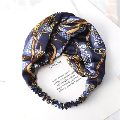 China New Retro Fashion Women Elastic Bohemian Hair Bands Accessories Colorful Twisted Head Bands for sale