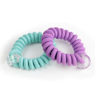 China KKNEKKI Korean Environmentally Friendly Elastic Hair Band Solid Color Rubber Hair Accessories Telephone Rope Hair Tie for sale