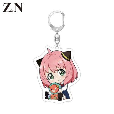 China Free Sample/Cheap Price/New Design/OEM Factory Price Free Custom/Low MOQ Customized Design 3D Logo Charm Anime Plastic Stainless Steel Acrylic Key Chain for sale