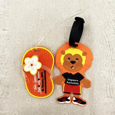 China Custom Promotion PVC Shape Luggage Tag/Cheap Soft Luggage Tag Travel Suitcase Handbag Luggage Tag for sale