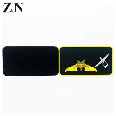 China Zeneng Handmade Cheap Price Rubber Tactical Patch Clothes 3D Logo Shield Soft Rubber Tactical PVC Patch for sale