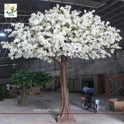 China UVG CHR114 4m Indoor silk japanese cherry blossom tree with artificial fiberglass trunk for sale