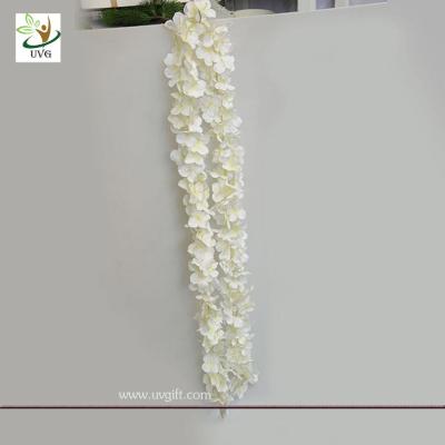 China UVG wedding use realistic fake white wisteria flower vine for home garden wall decoration for sale