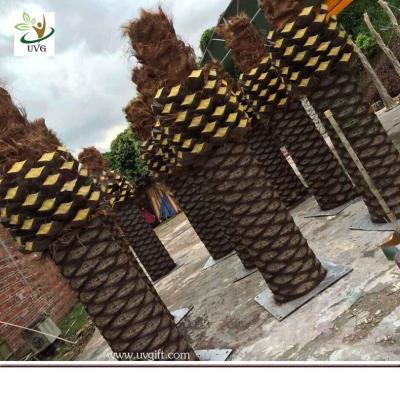 China UVG PTR056 big artificial tree trunk with fake coconut palm trees for park landscaping for sale