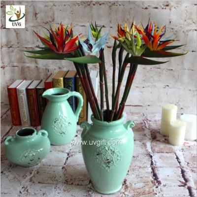 China UVG FBP112 uk PU plastic artificial strelitzia reginae beautiful flower bouquet for party decoration for sale