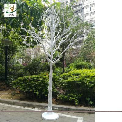 China UVG white plastic model artificial trees with dry tree branches for christmas decoration DTR35 for sale