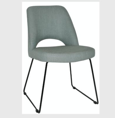 China Wholesale Modern EUROPEAN YT0U23 Fabric Upholstered Seat Velvet Dining Chairs With Metal Legs Living Room Dining Room Home Furniture for sale