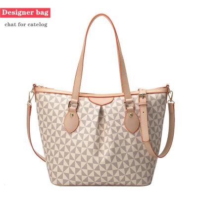 China Famous Brand Replicate Genuine Leather Brand Designer Handbags Shoulder Zipper Ladies Famous Checkered Handbag Top Grade Genuine Leather Bags For Women Luxury for sale