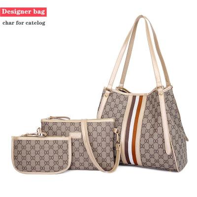 China Famous Wholesale Designer China Designer Handbags Brands Handbags 3pcs PU Leather Set Repilcate Bag For Women Luxury for sale