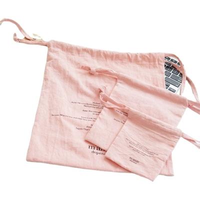 China Cheap Recyclable Soft Cotton Muslin Canvas Drawstring Gift Bread Customized Canvas Drawstring Bag for sale