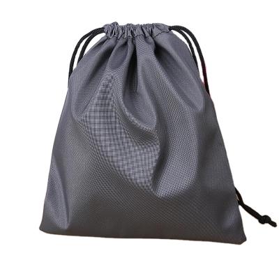 China Drawstring Bag 20*25cm Black Waterproof Wholesale Handled Polyester, Nylon Drawstring Pouch for sale