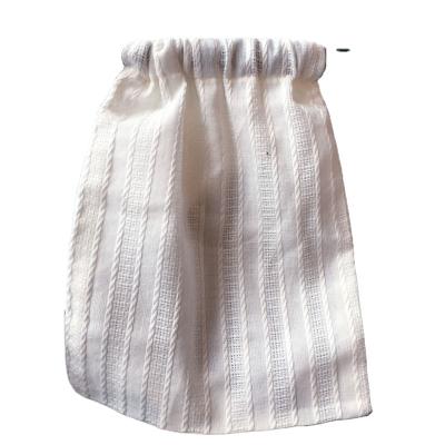 China Recyclable plain cotton fabric with pattern and plain rope drawing bag for sale