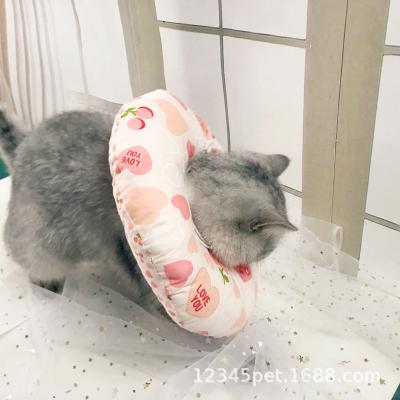 China Lights Pet Elizabeth Circle Anti-bite Collar Cat Dog Capture Wound Healing Protective Head Cover for sale