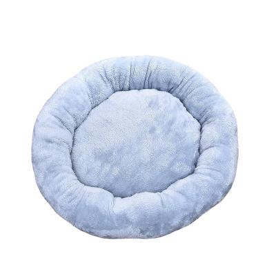 China Wholesale Removable Blanket Pet Supplies Soft Plush Donut Pet Bed Winter Warming Cat Cushion Bed Camas Para Perros Cama De Perros Calming for sale