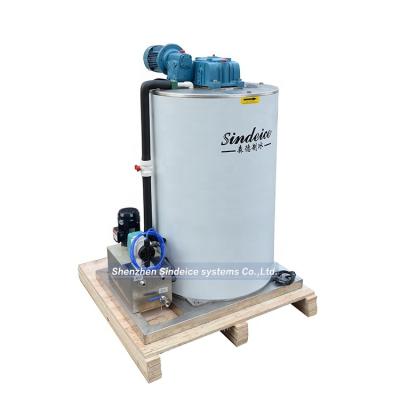 China Hotels SINDEICE China Top Flake Ice Sprayer 4 Ton 4000kg/day Fishing Seafood Seawater Ice Flake Maker Factory for sale