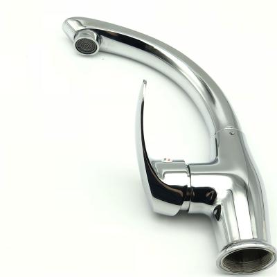 China Other Kitchen Chrome Basin Mixer Sink Faucet Single Handle Deck-Mounted Dual Use Faucets for sale